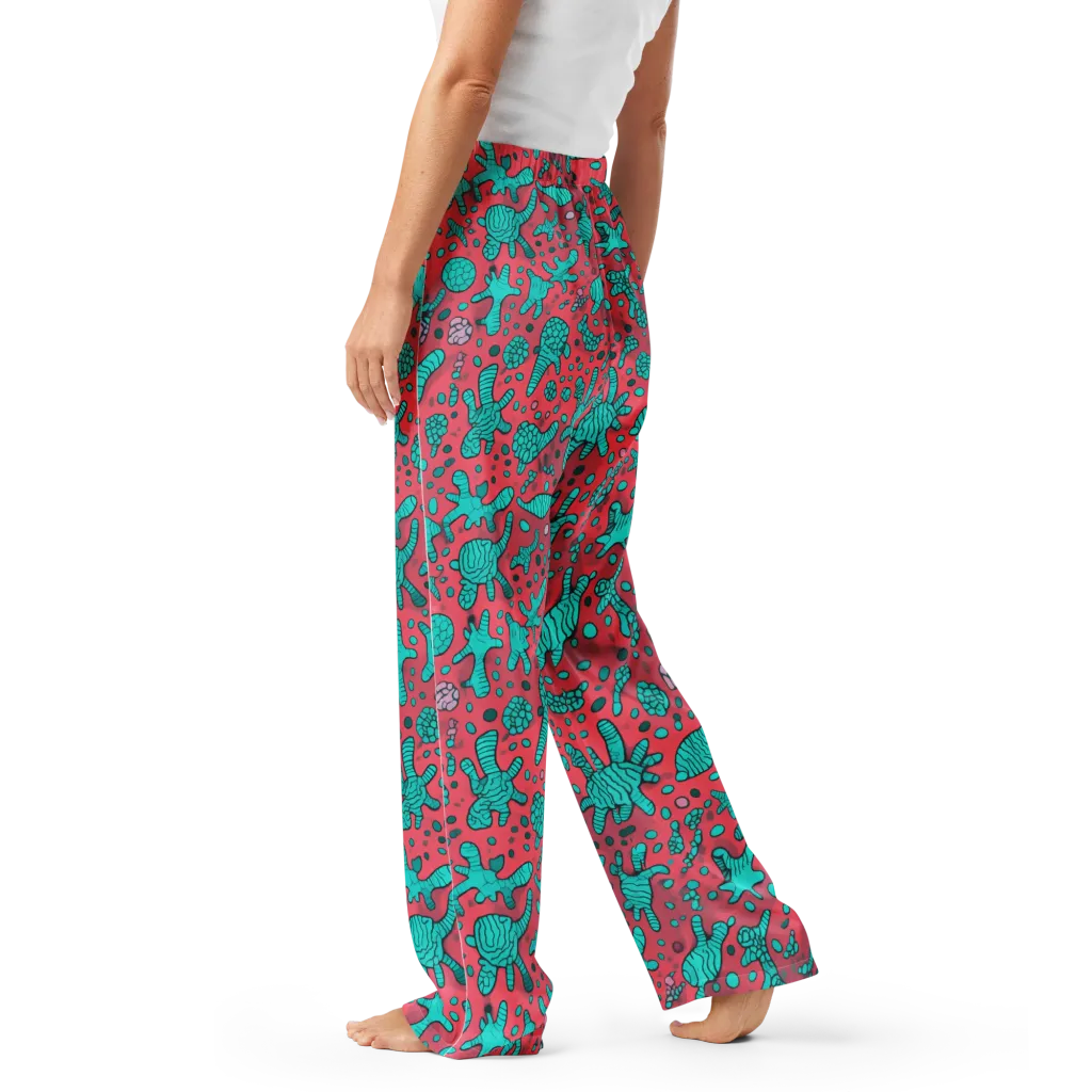 Coral Candy on Women's Pajama Pants — Left