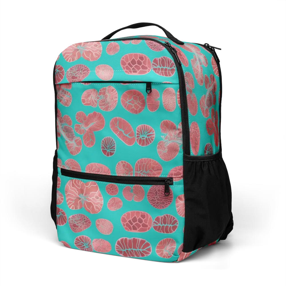 Coral Circuit on Utility Backpack — Left Front