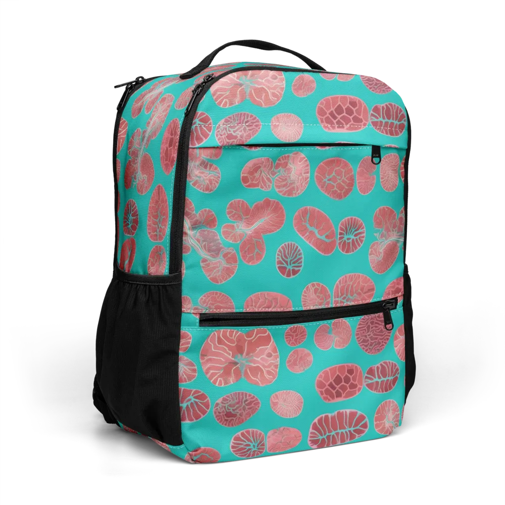Coral Circuit on Utility Backpack — Right Front