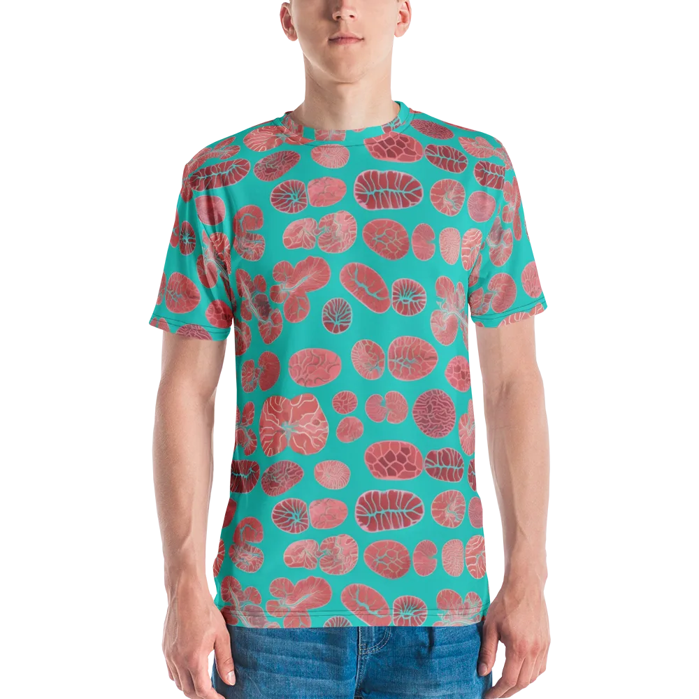 Coral Circuit on Men's Crew Neck T-Shirt — Front