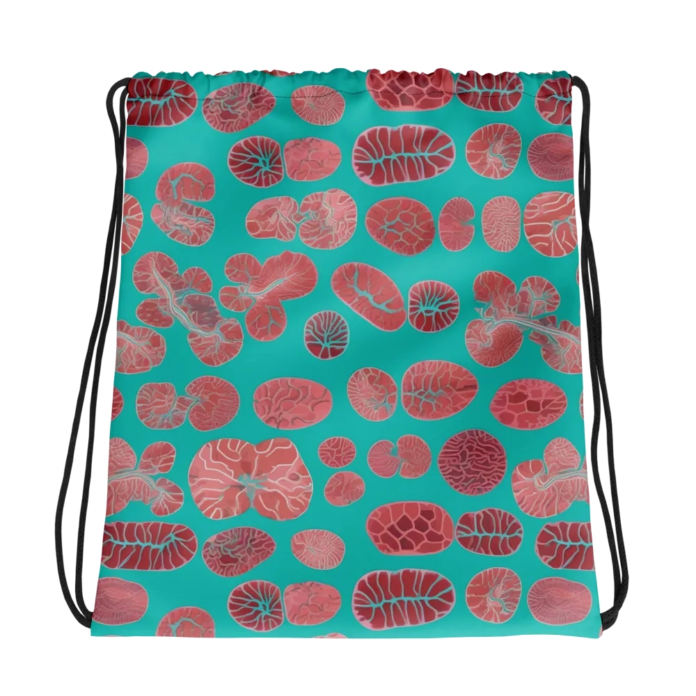 Coral Circuit on Drawstring Bag — Photo