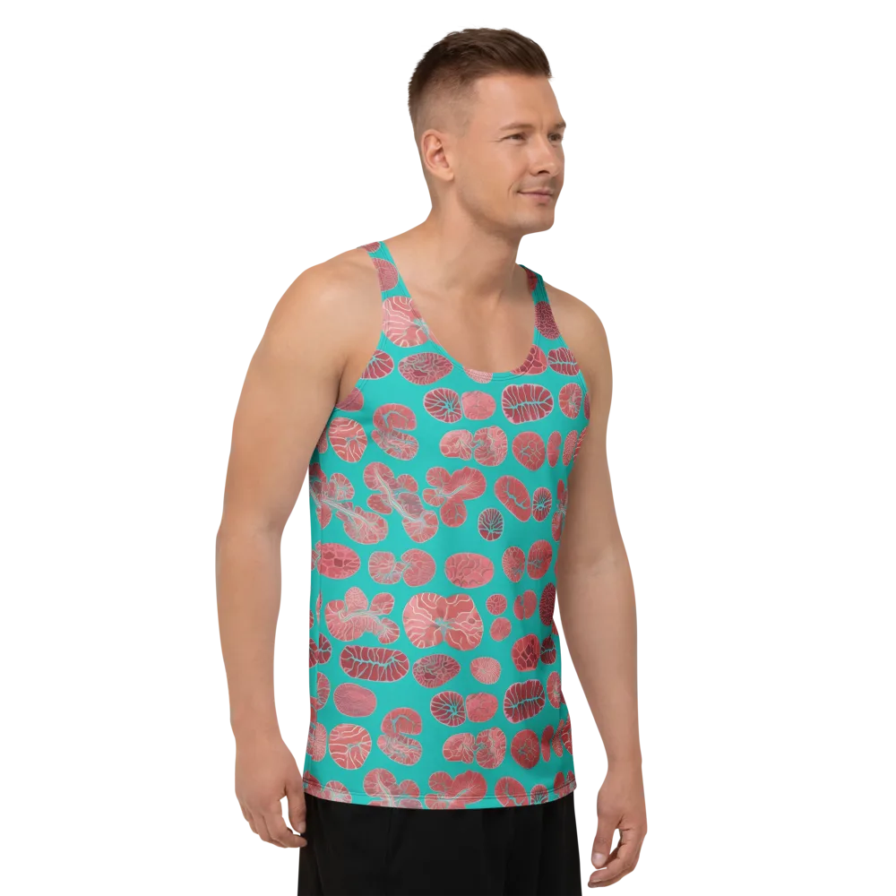 Coral Circuit on Men's Tank Top — Right Front