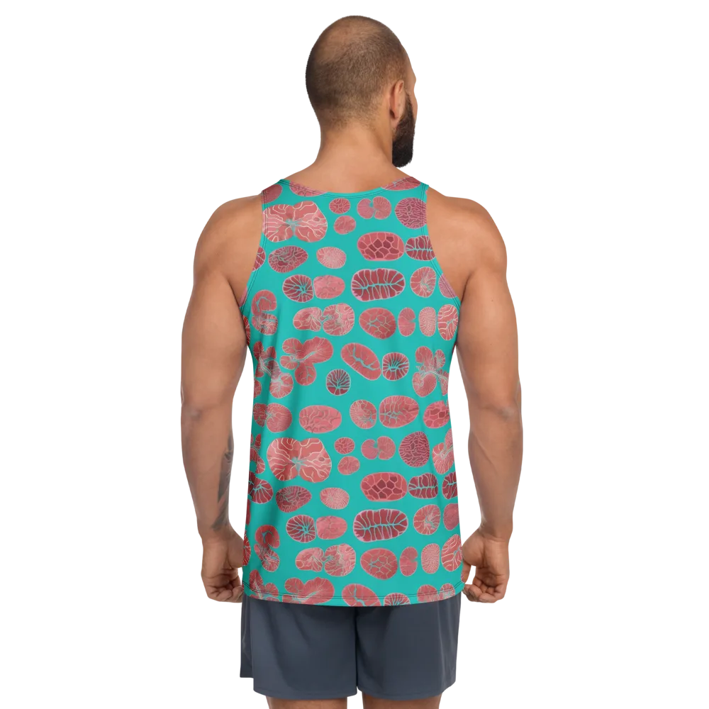 Coral Circuit on Men's Tank Top — Back