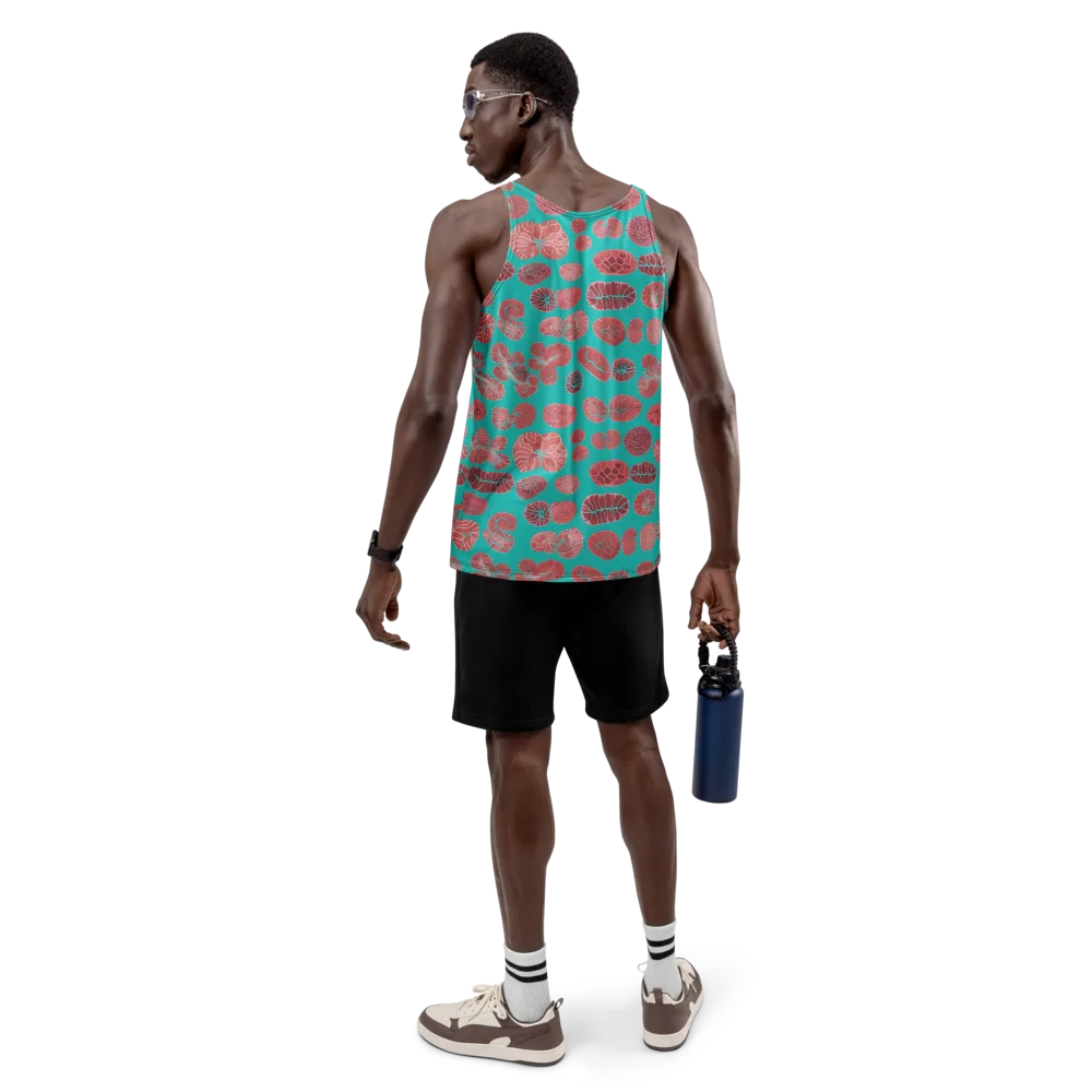 Coral Circuit on Men's Tank Top — Back
