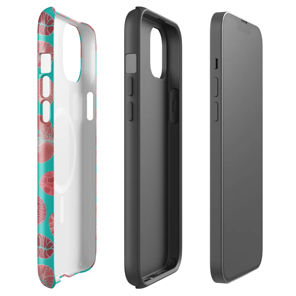Coral Circuit on MagSafe Tough Case for iPhone® — Front