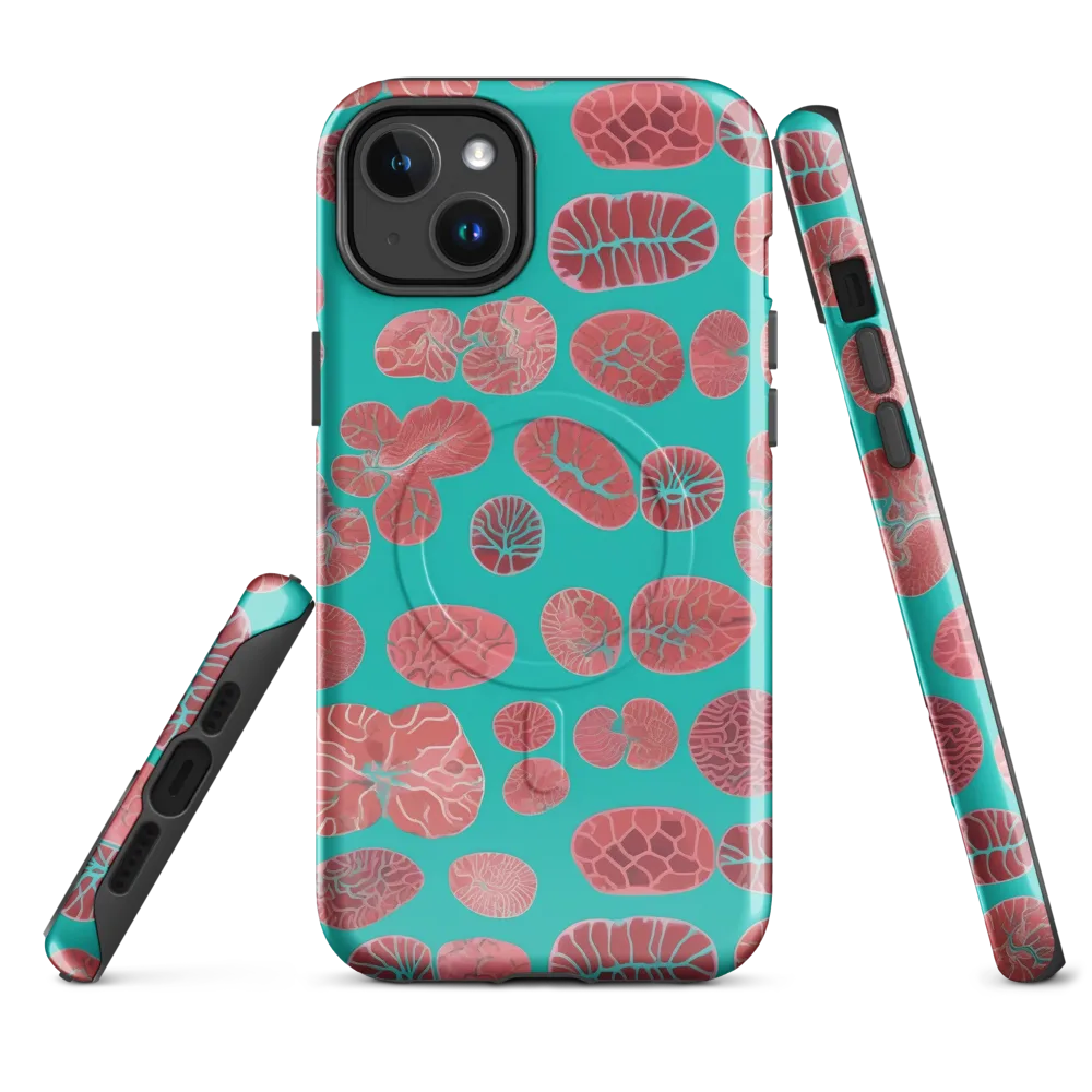 Coral Circuit on MagSafe Tough Case for iPhone® — Front