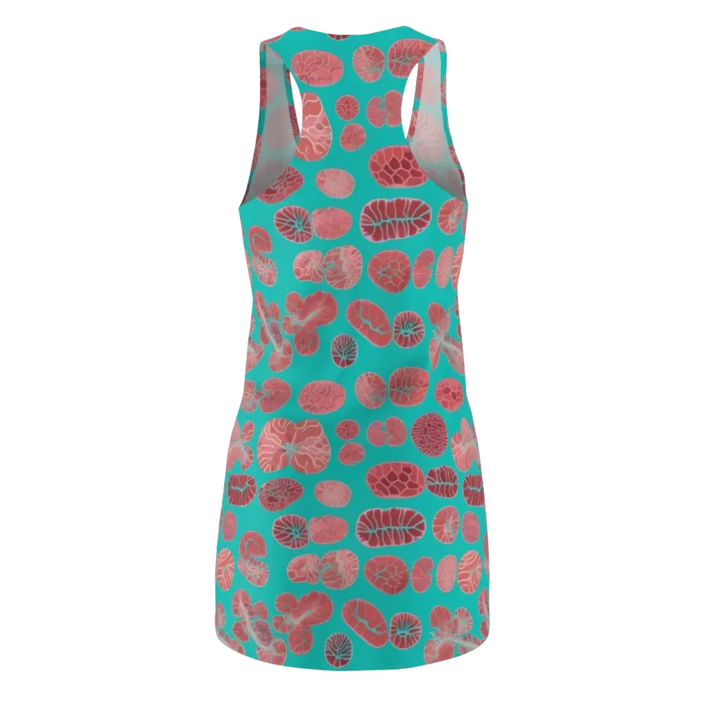 Coral Circuit on Racerback Dress — Back