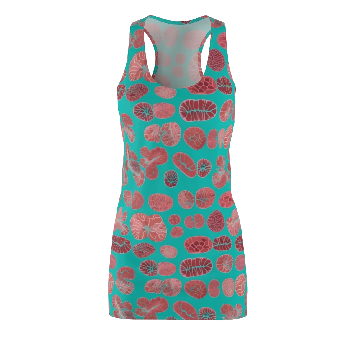 Coral Circuit on Racerback Dress — Front
