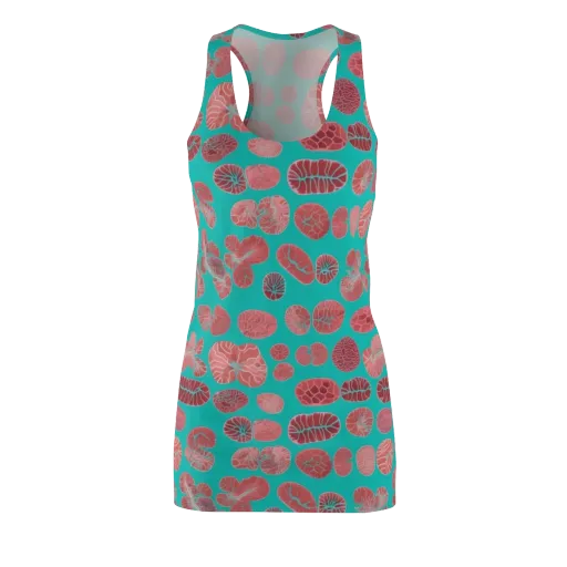 Coral Circuit on a Racerback Dress