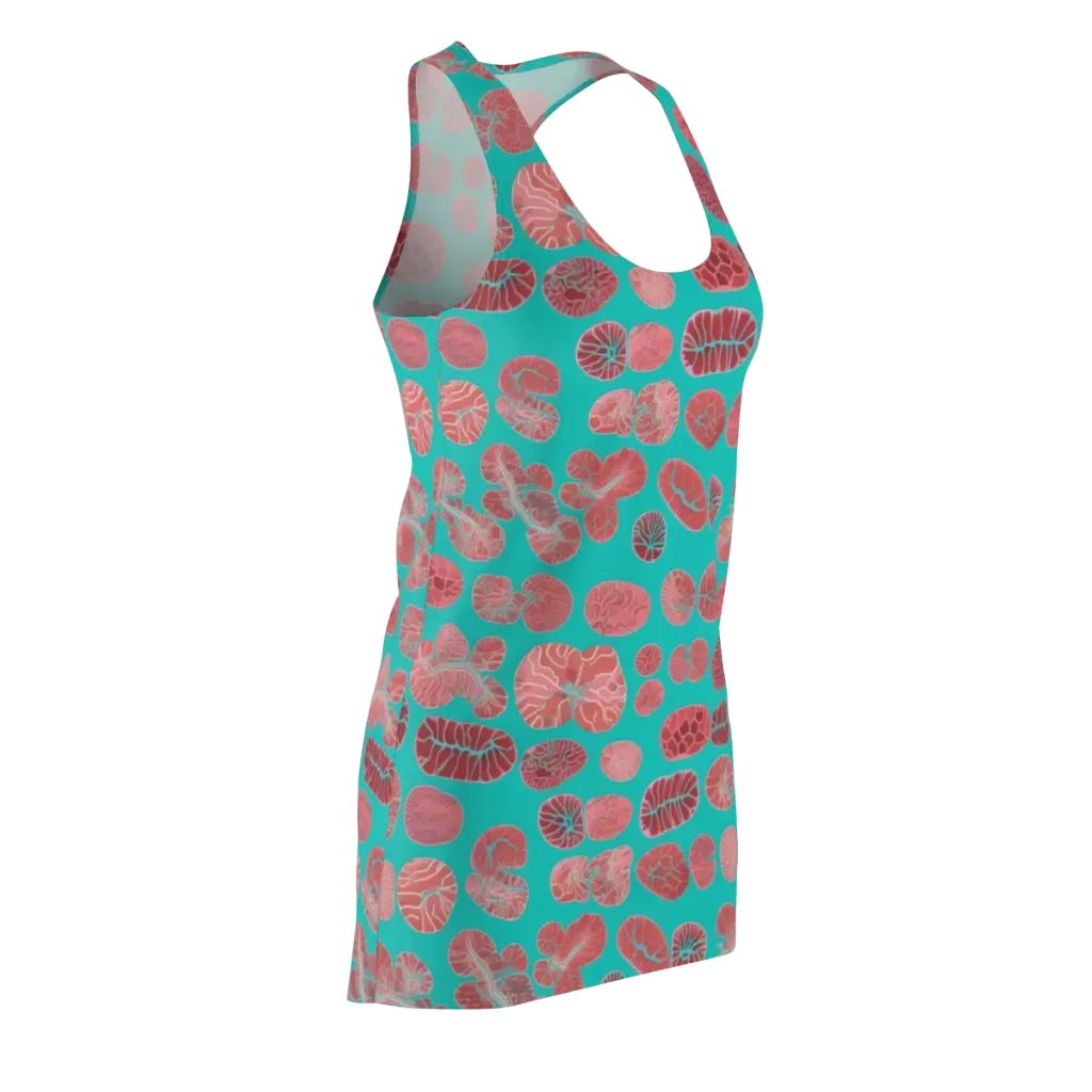 Coral Circuit on Racerback Dress — Front Side