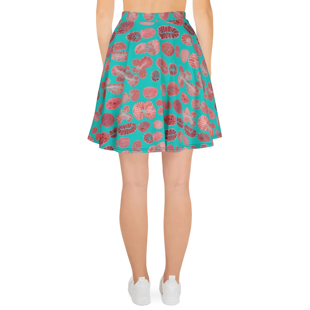 Coral Circuit on Skater Skirt — Back