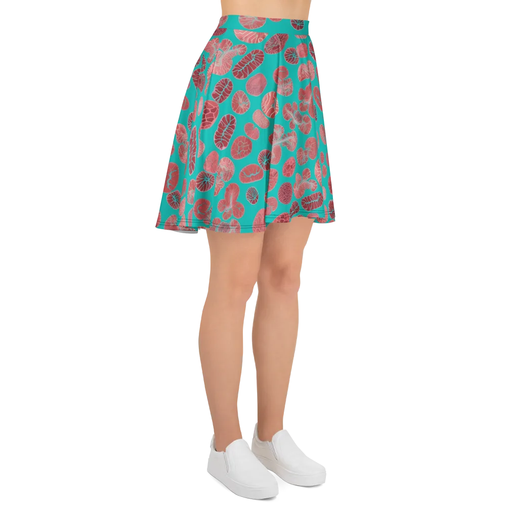 Coral Circuit on Skater Skirt — Right