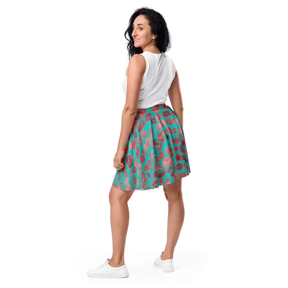 Coral Circuit on Skater Skirt — Back