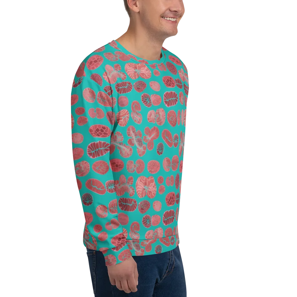 Coral Circuit on Sweatshirt — Right Front