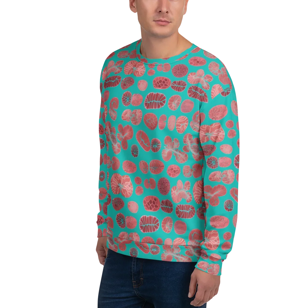 Coral Circuit on Sweatshirt — Left Front