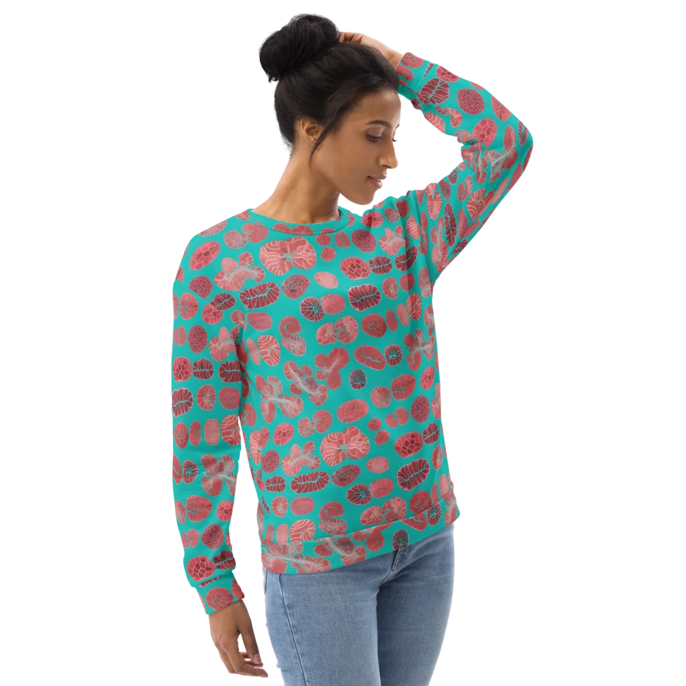 Coral Circuit on Sweatshirt — Right Front