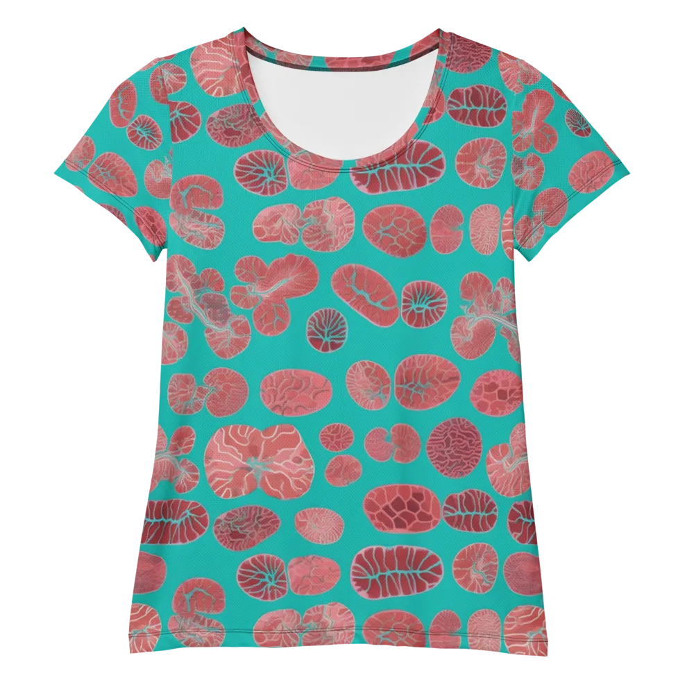 Coral Circuit on Women's Athletic T-Shirt — Front