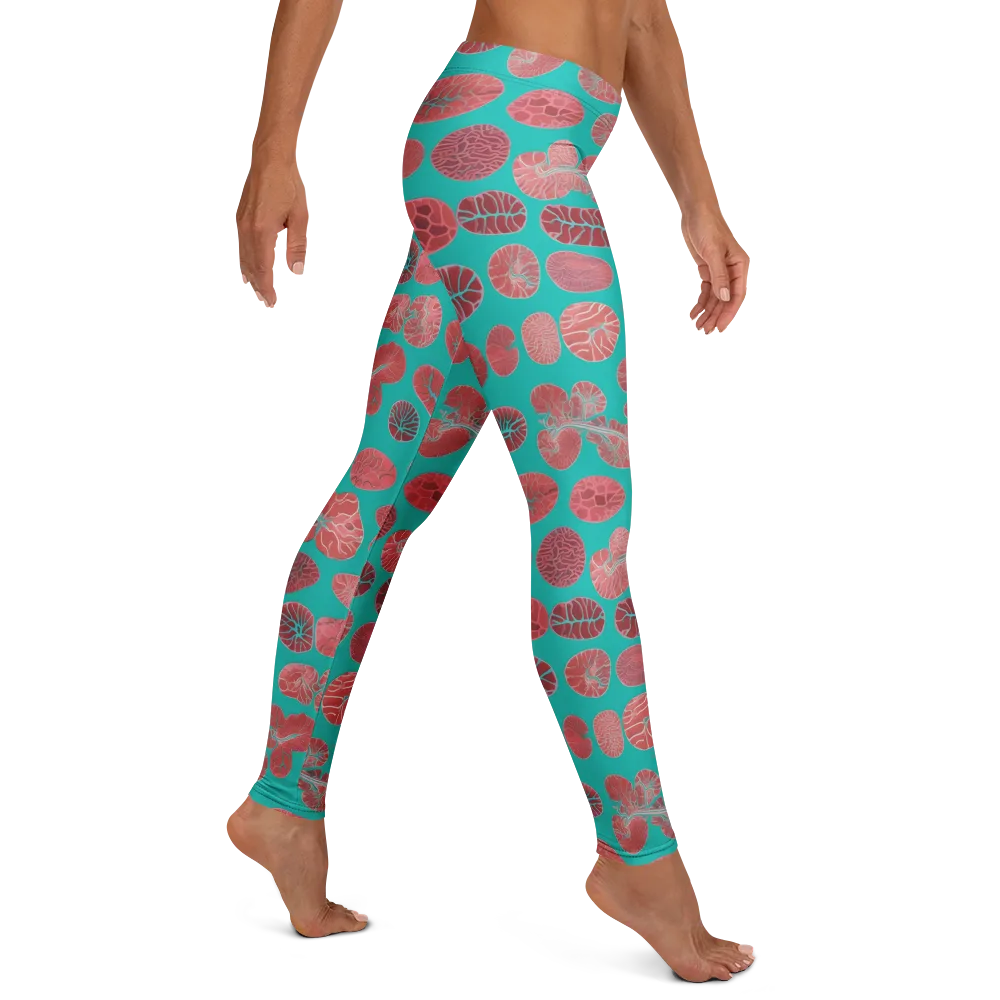 Coral Circuit on Leggings — Right
