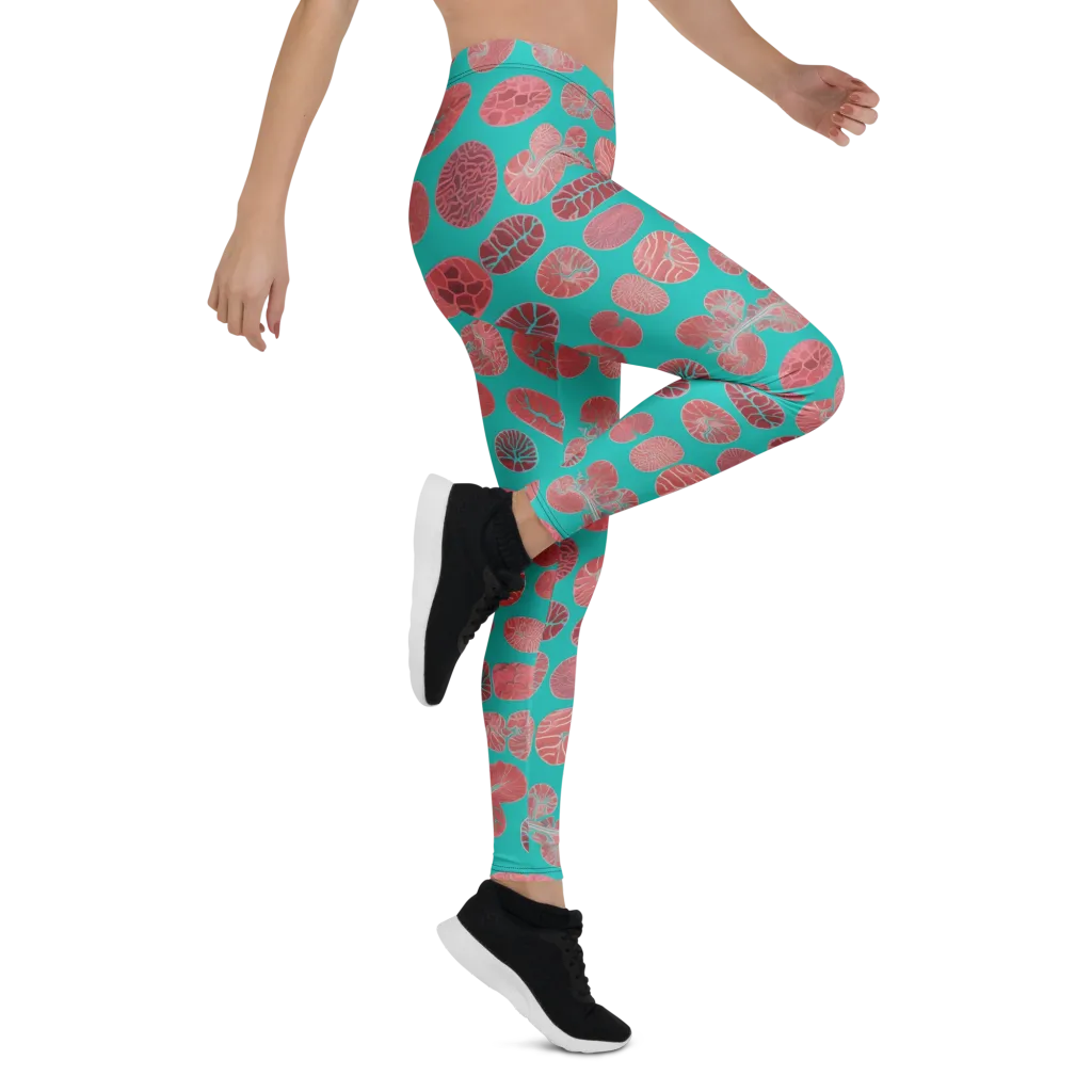 Coral Circuit on Leggings — Right