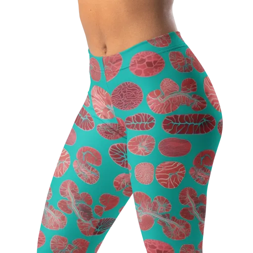 Coral Circuit on a Leggings