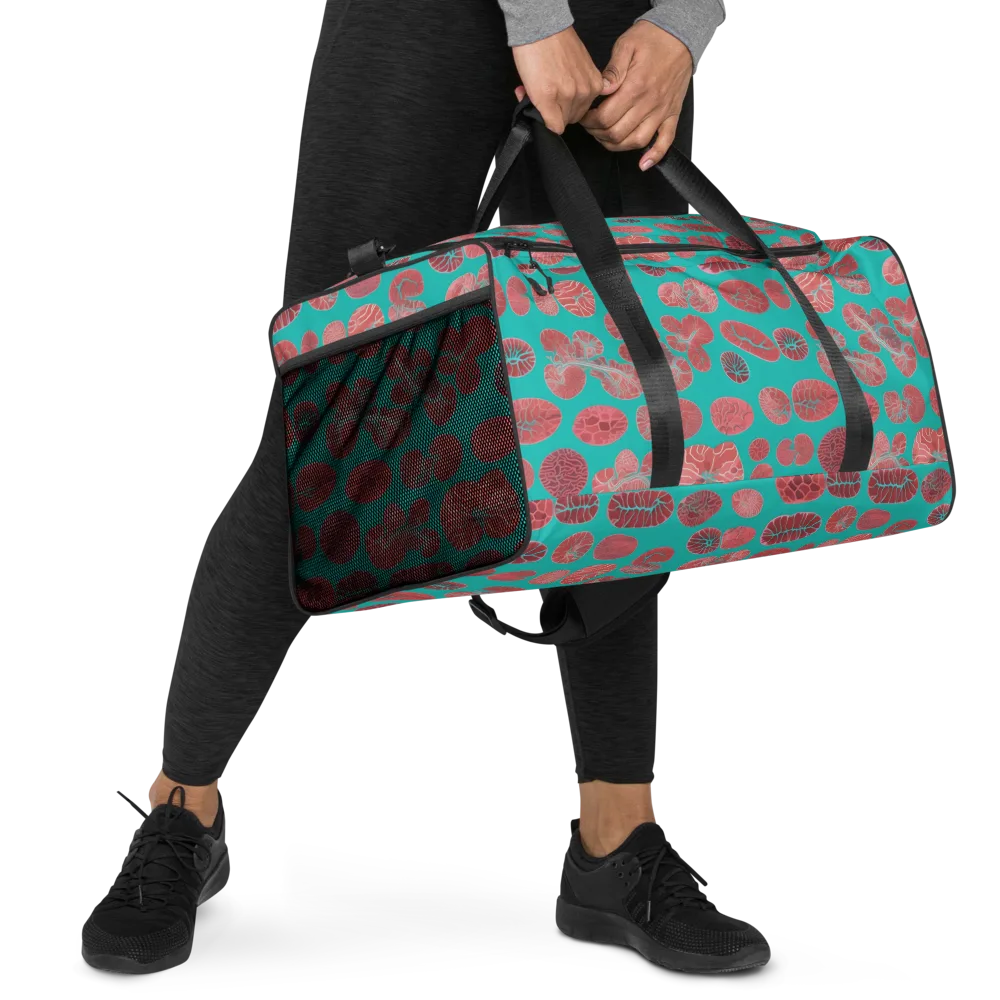 Coral Circuit on Duffle Bag — Right Front