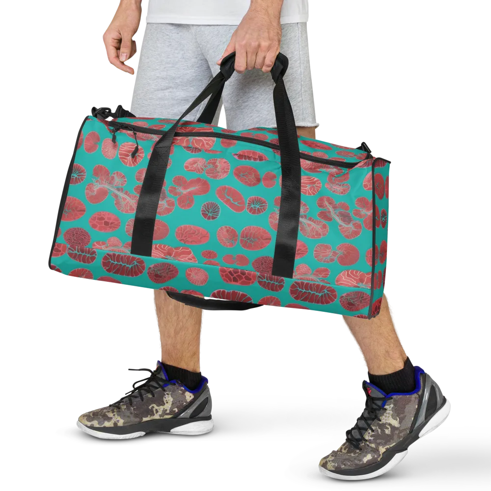 Coral Circuit on Duffle Bag — Front