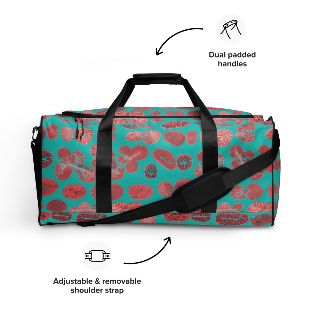 Coral Circuit on Duffle Bag — Front