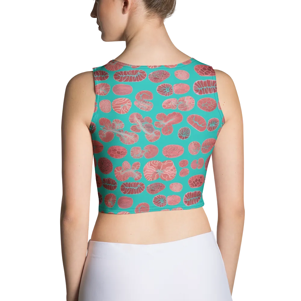 Coral Circuit on Crop Top — Back