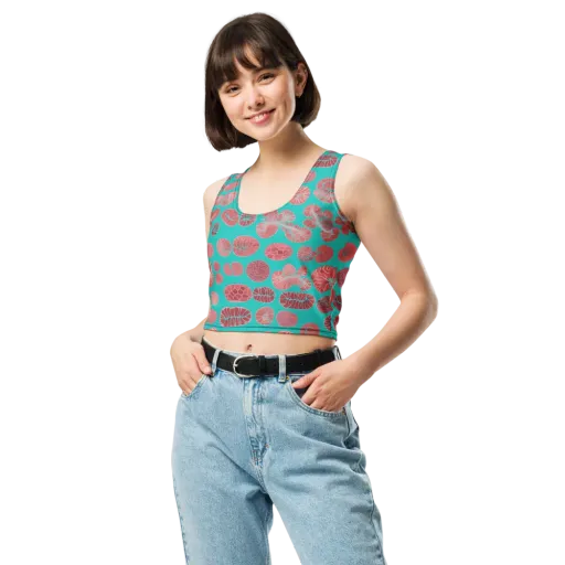 Coral Circuit on a Crop Top