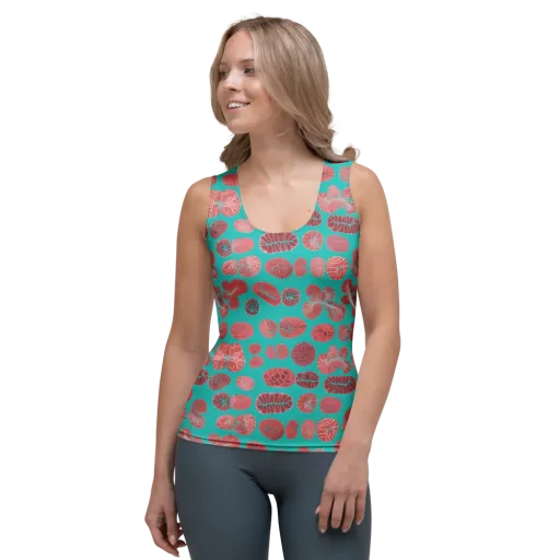 Coral Circuit on a Women's Tank Top