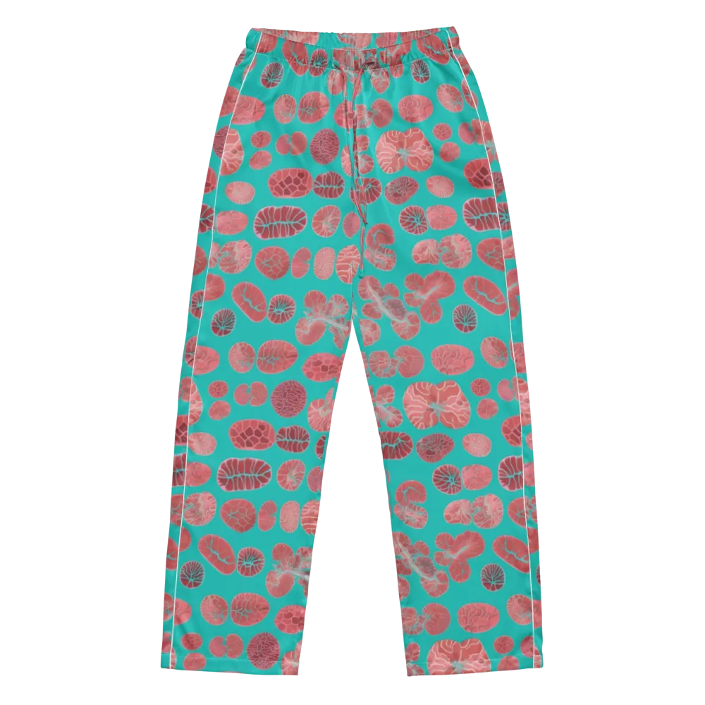Coral Circuit on Women's Pajama Pants — Front