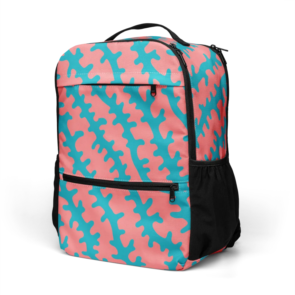 Lagoon Lace on Utility Backpack — Left Front
