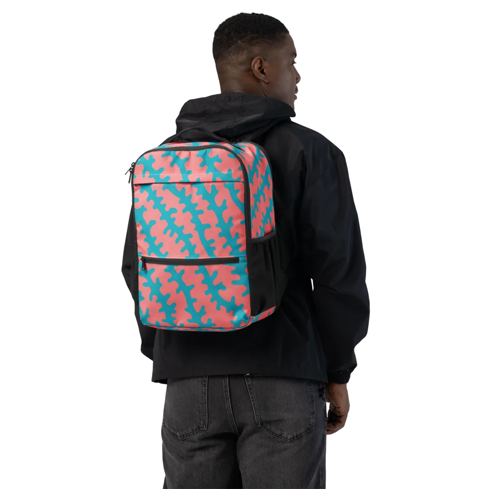 Lagoon Lace on Utility Backpack — Back