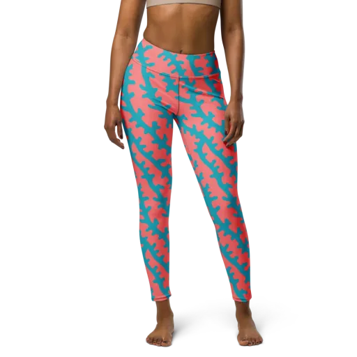 Lagoon Lace on a Yoga Leggings