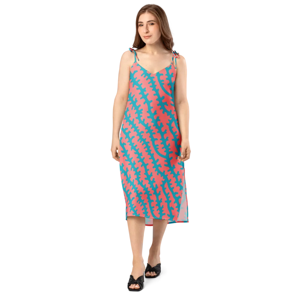 Lagoon Lace on Slip Dress — Front