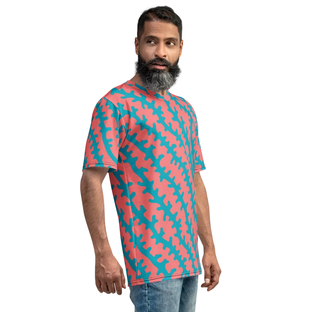 Lagoon Lace on Men's Crew Neck T-Shirt — Right