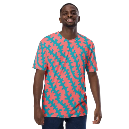 Lagoon Lace on a Men's Crew Neck T-Shirt