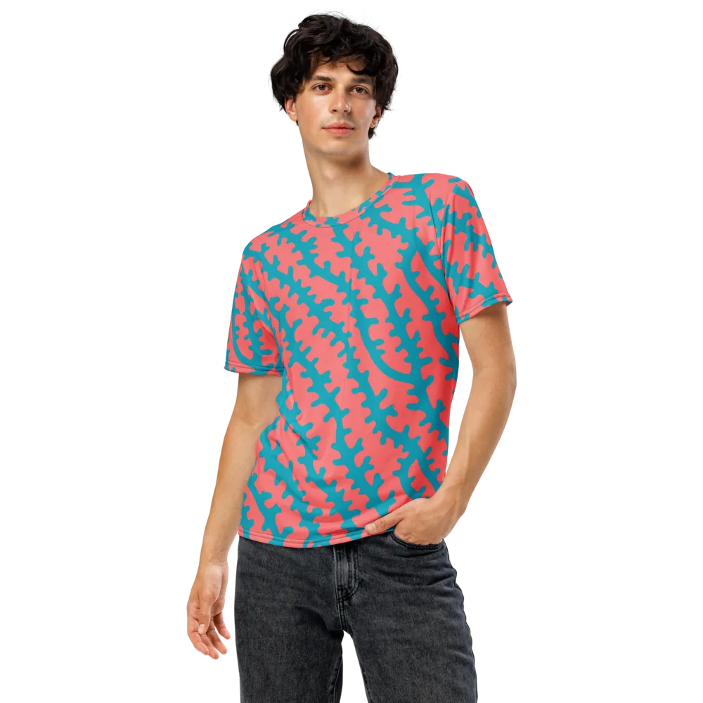 Lagoon Lace on Men's Crew Neck T-Shirt — Front
