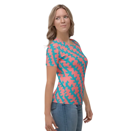Lagoon Lace on a Women's Crew Neck T-Shirt
