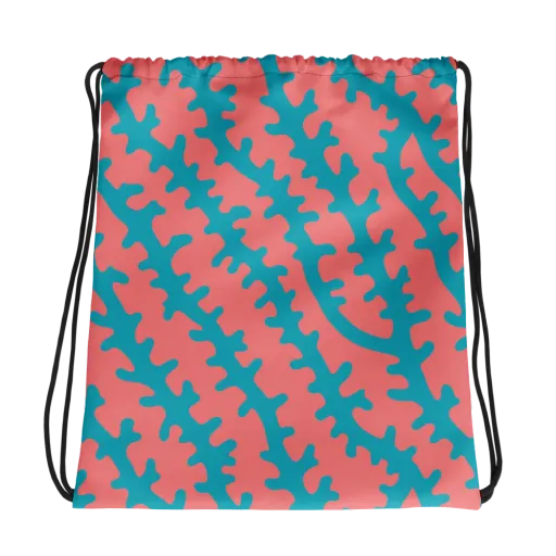 Lagoon Lace on a Drawstring Bag