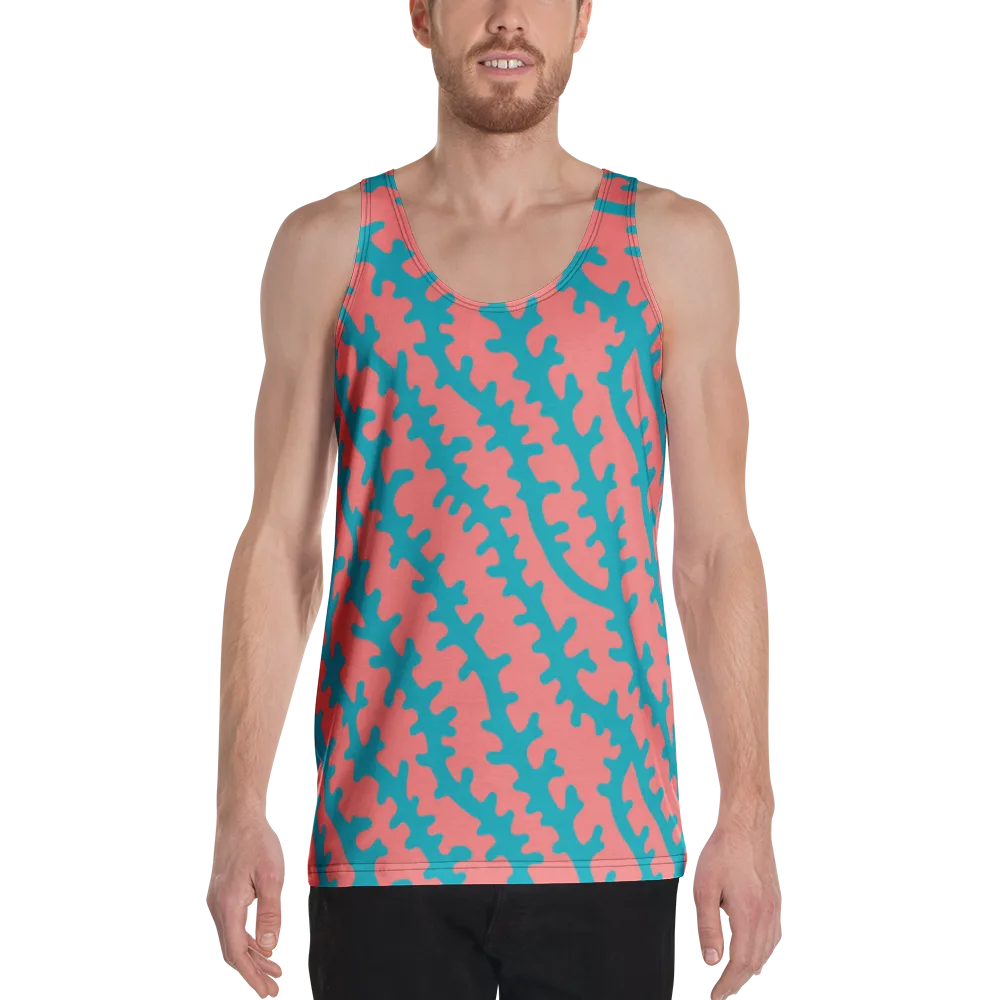 Lagoon Lace on Men's Tank Top — Front