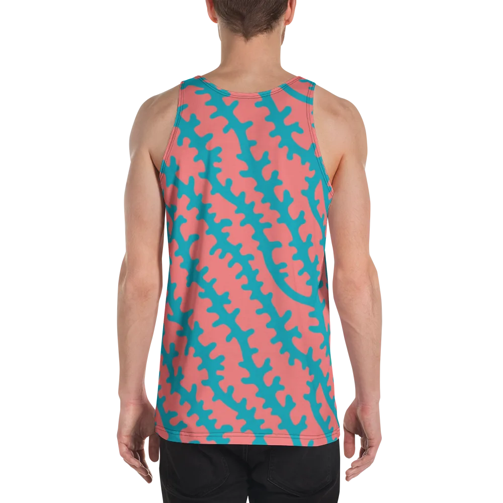 Lagoon Lace on Men's Tank Top — Back