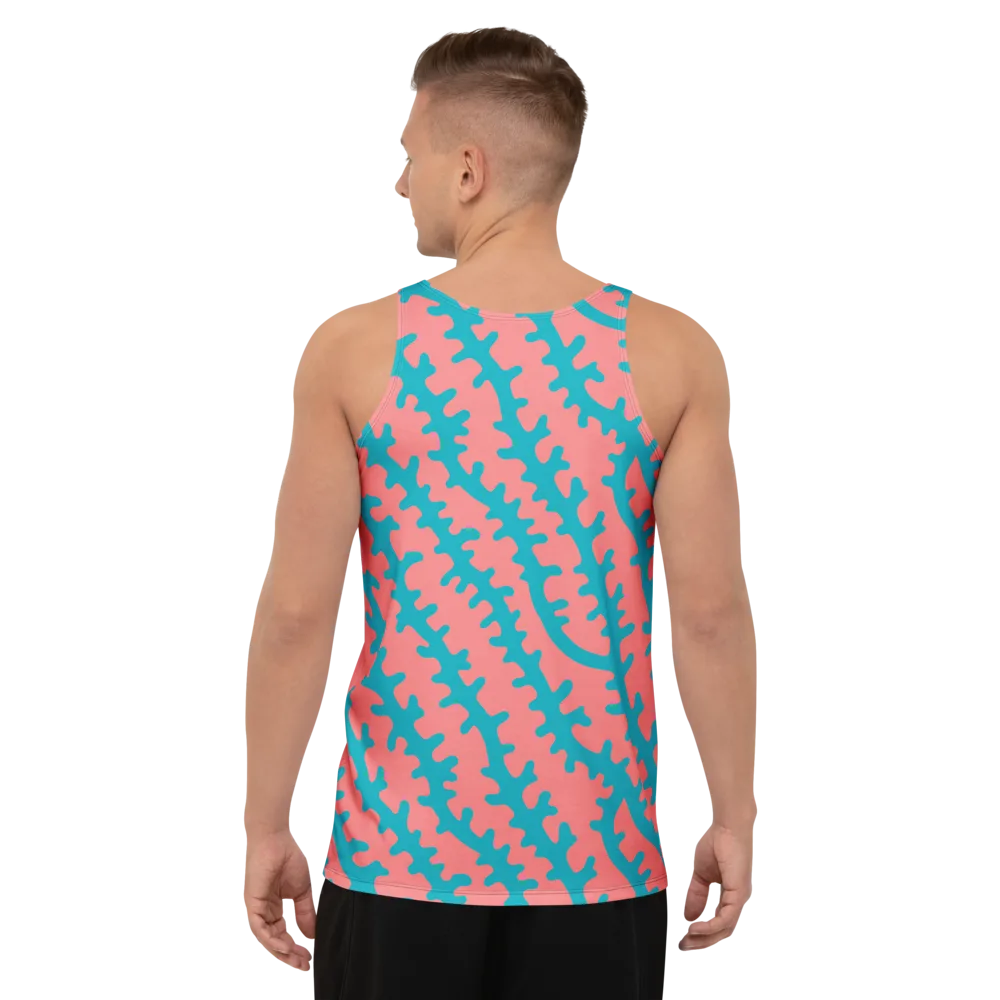 Lagoon Lace on Men's Tank Top — Back