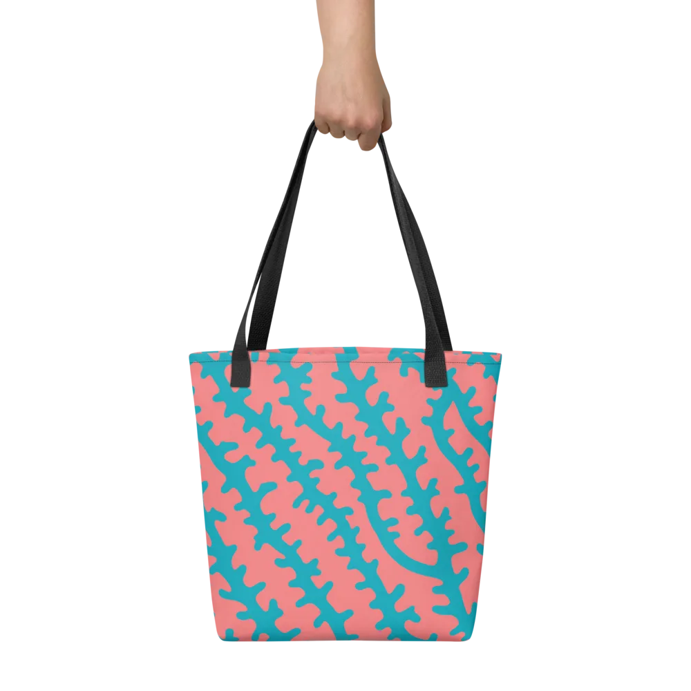 Lagoon Lace on Tote Bag — Front