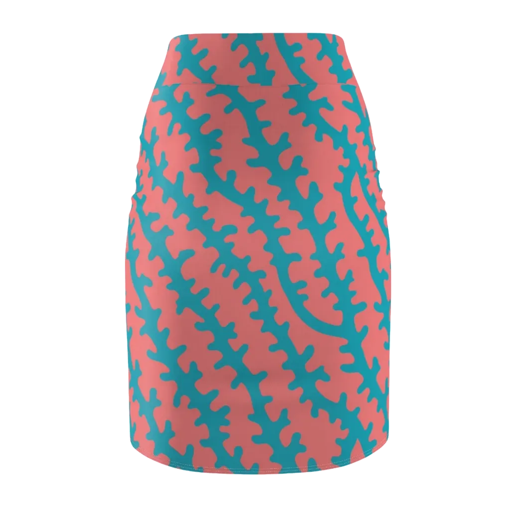 Lagoon Lace on Pencil Skirt — Back