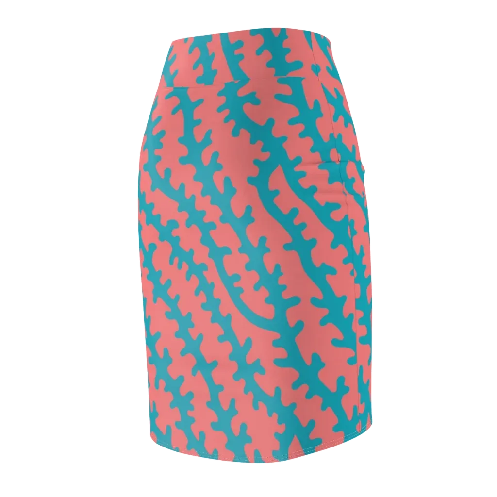 Lagoon Lace on Pencil Skirt — Back Side