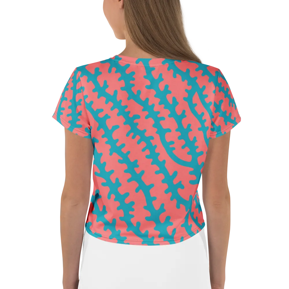 Lagoon Lace on Crop Tee — Back