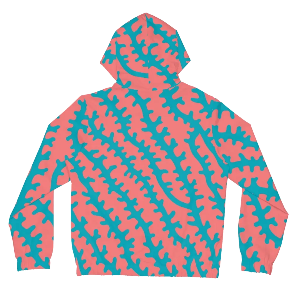 Lagoon Lace on Women's Full-Zip Hoodie — Back