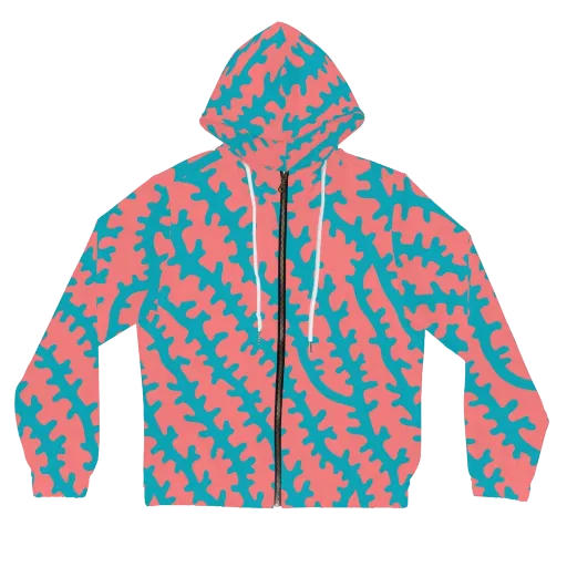 Lagoon Lace on a Women's Full-Zip Hoodie