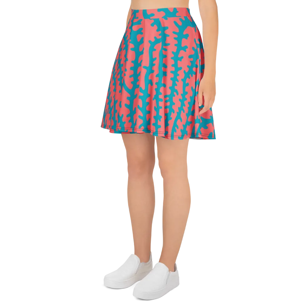 Lagoon Lace on Skater Skirt — Left